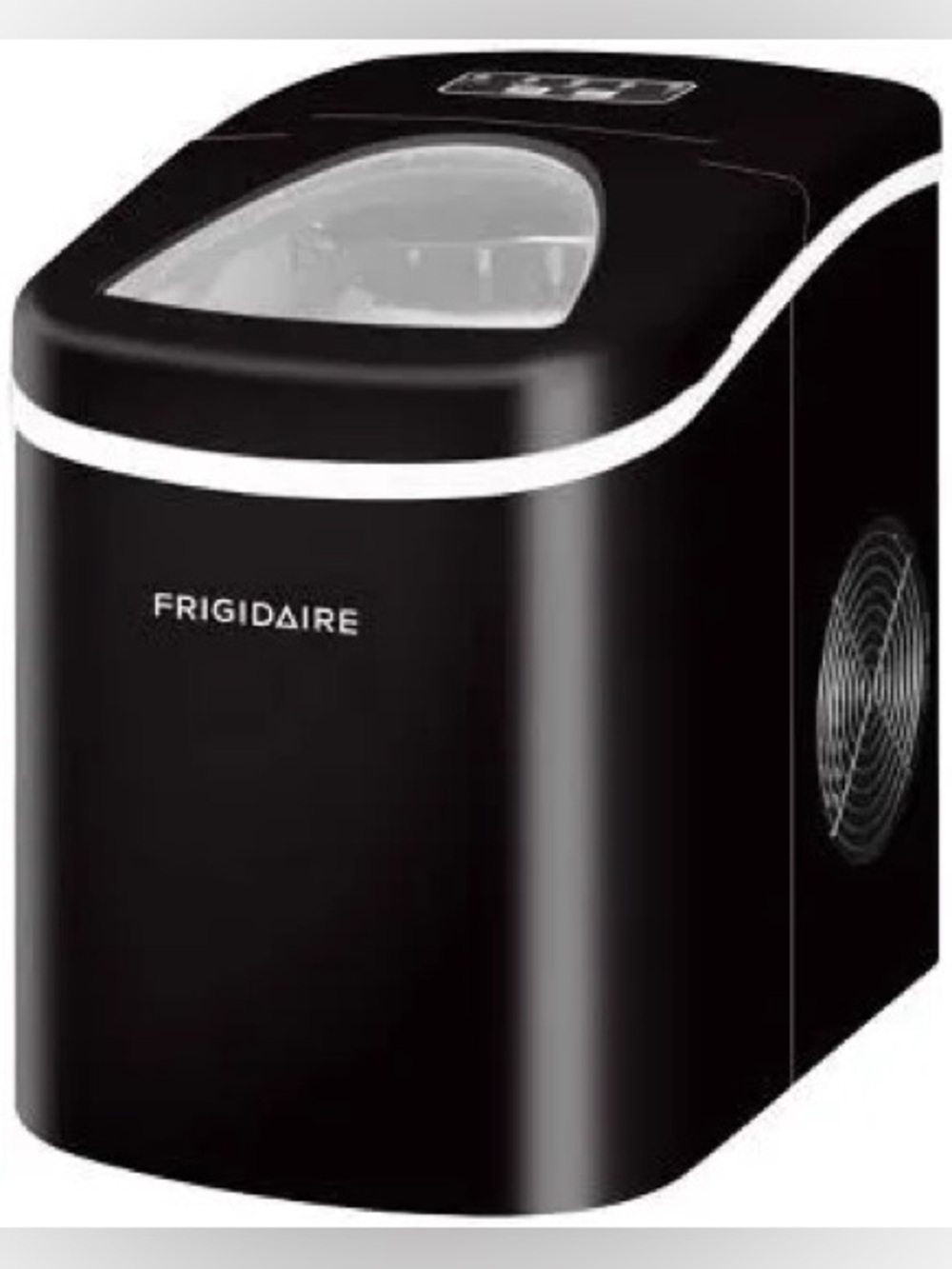 Frigidaire Portable Ice Maker in Black with White Trim